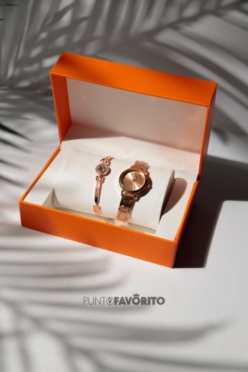 RELOJ,PULSERA QUARTZ ORO ROSA