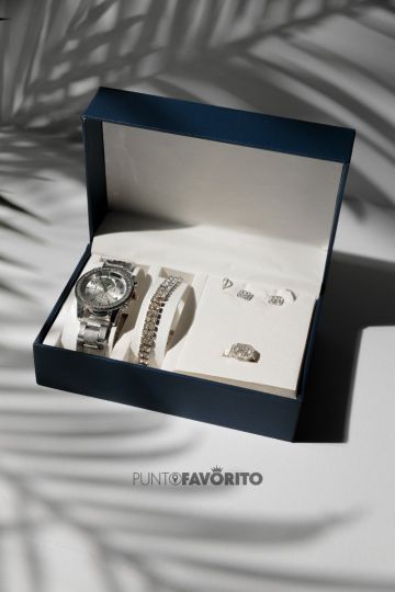 RELOJ, CADENA ,PULSERA PLATEADO