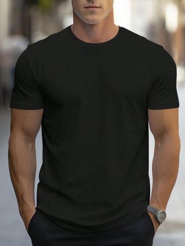 Camisa manga corta cuello redondo