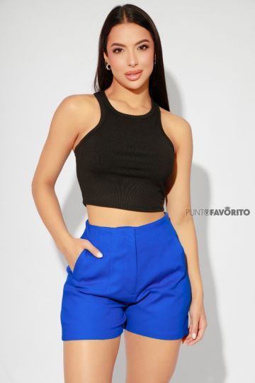 Short de dama de vestir con paletones