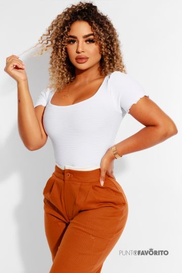 Blusa blanca rayada