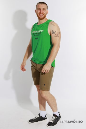 Camiseta MOSH sin mangas Life of a Star - Verde