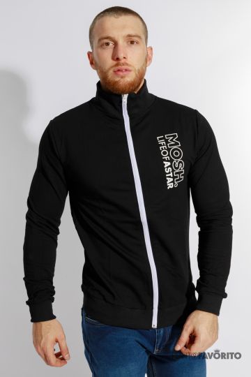 Sueter MOSH con zipper - Negro
