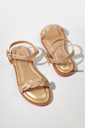 SANDALIA ENGREIDA-LT GOLD